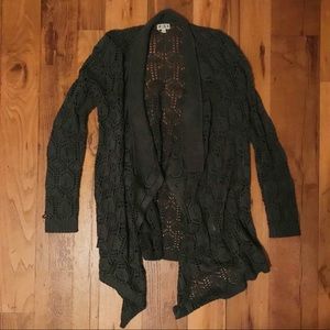 Charcoal grey, knit cardigan